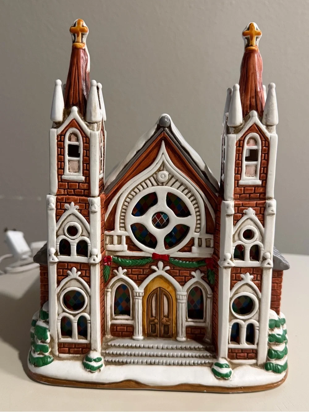 1993 Lefton St James Cathedral Lighted Colonial Village | 4066/5000 Limited Edit